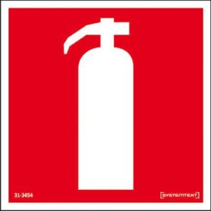 Kompletterande brandskylt Brandsläckare