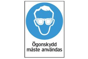 Påbudsskylt 35-2614 Ögonskydd måste användas