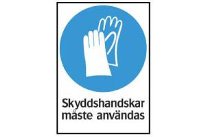 Påbudsskylt 35-2814 Skyddshandskar måste användas