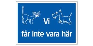 Ordningsskylt Vi får inte vara här