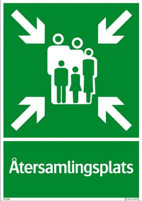 Nödskyltar Återsamlingsplats
