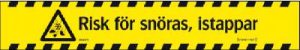 Varningsband Risk för snöras istappar