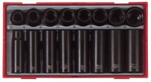 16 delars Krafthylssats. Med 1/2" fyrkantsfäste Teng Tools TT9116