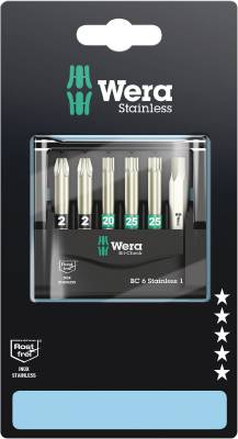 Bitssats Wera Bit-Check 6 Rostfri
