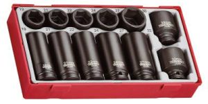 12 delars Krafthylssats med 1/2" fyrkantsfäste Teng Tools TT9212
