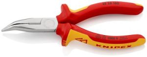 Tänger med flata, runda käftar och skär (radiotänger) (1000 V), Knipex 25 26 160