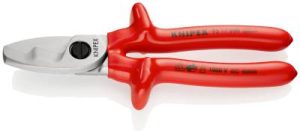 Kabelsaxar med dubbelskär, Knipex 95 17 200