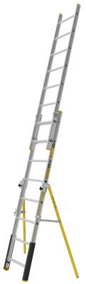 2-delad utskjutsstege PROF+ W.steps Ladders