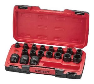 22 delars krafthylssats med 1/2" fyrkantsfäste Teng Tools T9222