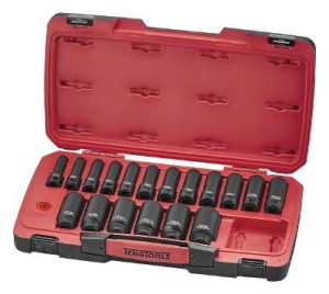 22 delars krafthylssats med 1/2" fyrkantsfäste Teng Tools T9222L