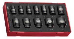 16 delars krafthylssats. Med 1/2" fyrkantsfäste Teng Tools TEA9216AF