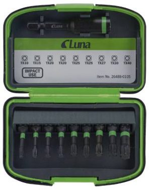 Bitssats 10 delar Impact TORX Luna