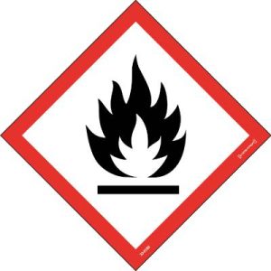 Skylt 33-0150 Kemiska ämnen Brandfarliga ämnen