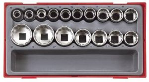 17 delars Hylssats. Med 1/2" fyrkantsfäste Teng Tools TT1217 / TT1217-6