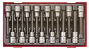 15 delars TX-insexhyls-sats. Med 1/2'' fyrkantsfäste Teng Tools TTTXH15