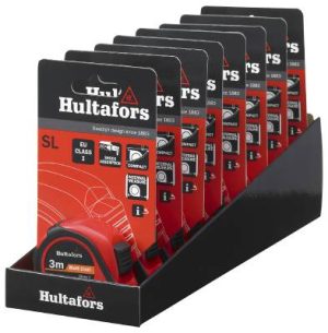 Kort måttband av stål Hultafors SL display