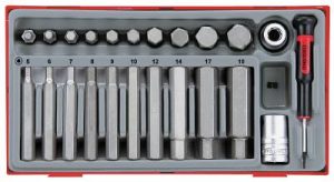 23 delars Insexhylssats. Med 1/2" fyrkantsfäste Teng Tools TTHEX23