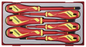 6 delars Skruvmejselsats för 1000 V Teng Tools TTV706N