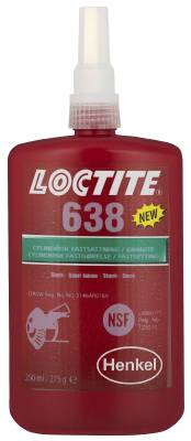 Cylindrisk fastsättning , höghållfast Loctite 638