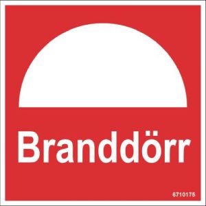 Brandskylt Unigraphics Branddörr