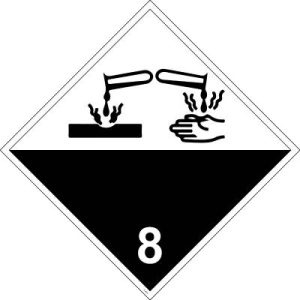 Dekal Unigraphics Kemiska risker ADR Frätande ämnen nr 8