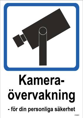 Ordningsdekal Unigraphics Kameraövervakning