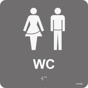 Taktik skylt Unigraphics WC Dam/Herr Grå