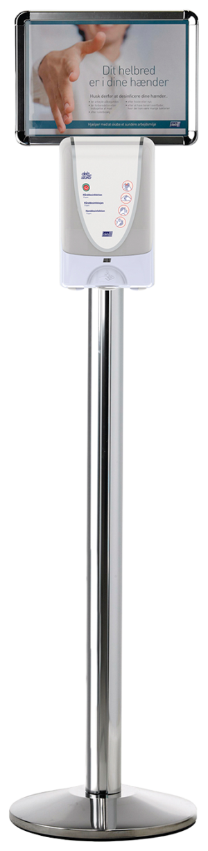 Golvstativ med toppskylt för 1 L TouchFREE dispenser