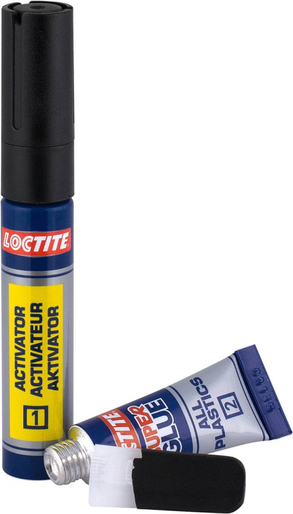 2-komponents snabblim Super Glue All Plastics Loctite