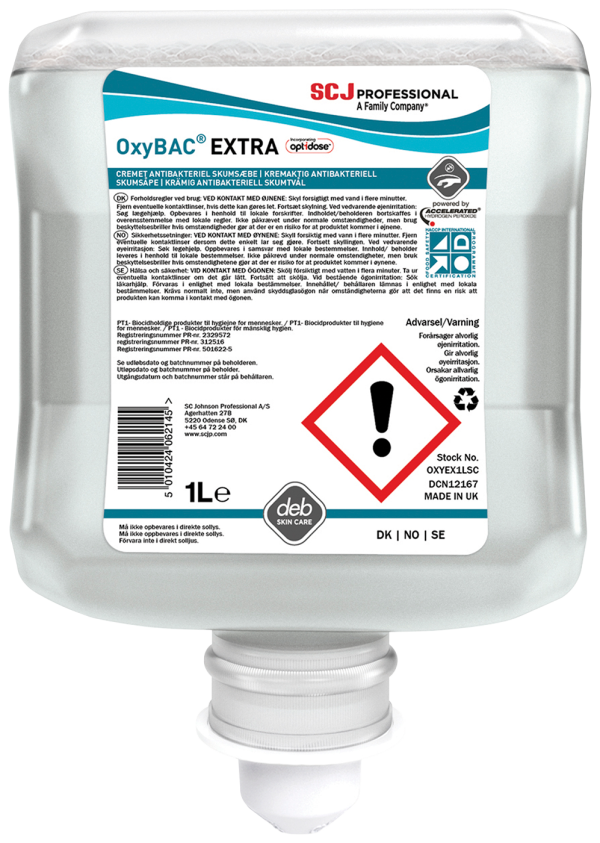 Skumtvål Deb OxyBAC EXTRA FOAM Wash