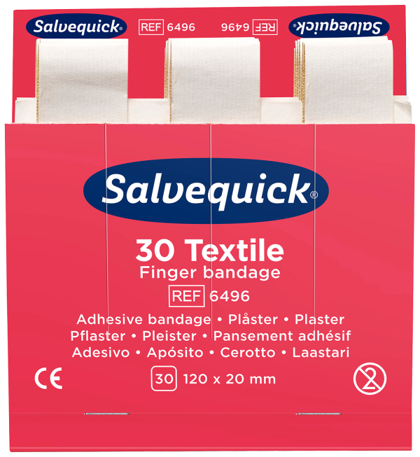 Plåster Salvequick 6496 extra långa i textil