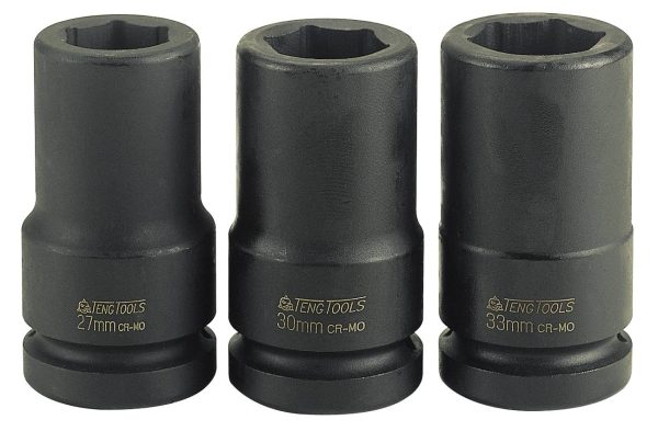 Krafthylsa. Med 1" fyrkantsfäste. Teng Tools 910627R / 910633R