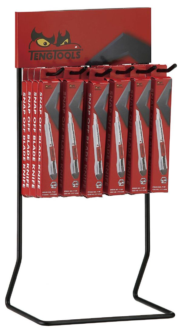 Brytbladsknivar i display Teng Tools DIS-710F