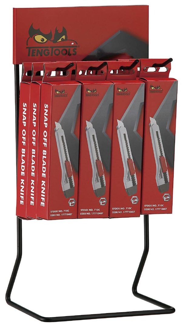 Brytbladsknivar i display Teng Tools DIS-710C