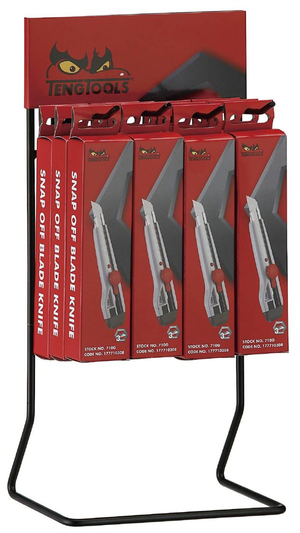 Brytbladsknivar i display Teng Tools DIS-710G