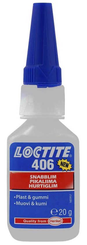Snabblim Plast Gummi Loctite 406