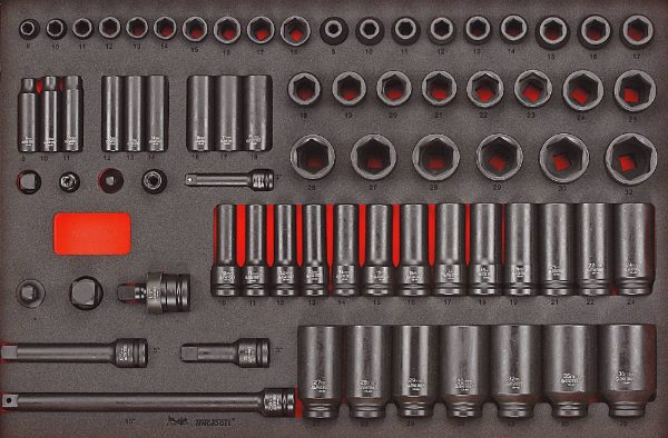73 delars Krafthylssats med 3/8'' och 1/2''fyrkantsfäste Teng Tools TTEISK73