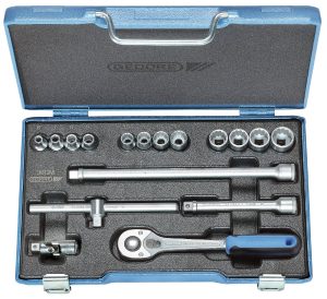 Hylsnyckelsats. Med 3/8" fyrkantsfäste. Gedore D30 GMU-10 / D 30 GAU-10