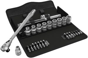Hylsnyckelsats med 1/2'' fyrkantsfäste. Wera 8100 SC 8