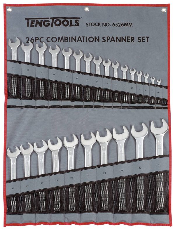 U-ringnycklar i sats Teng Tools 6526MM