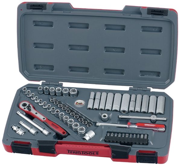 Hylsnyckelsats med 1/4'' fyrkantsfäste Teng Tools T1460