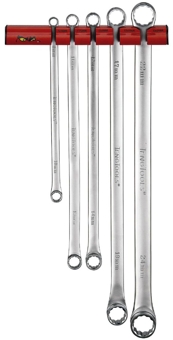 Ringnyckelsats på väggsställ Teng Tools WRFLS05