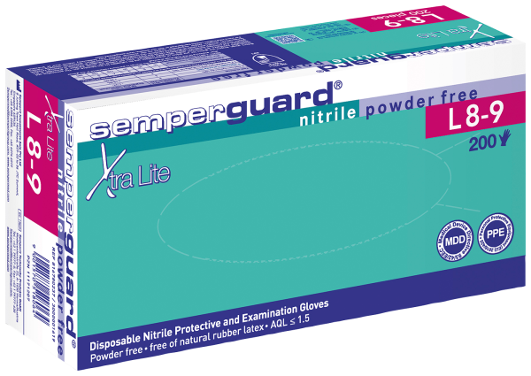Korttidshandske Semperit Semperguard Nitrile XtraLite